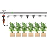 Drip Irrigation System Kit Adjustable Automatic Micro Irrigation Distribution Tubing Hose Watering System for Garden Landscape Greenhouse (Size : 30m) ()