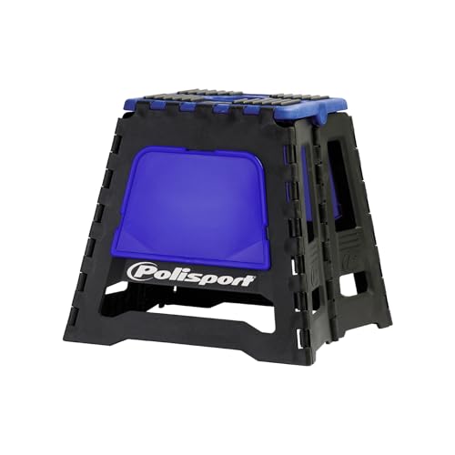 Polisport Off Road 8981500003 Caballete Plegable para Moto – Ligero, Motocross, Caballete Moto, Off-Road, Compacto, Portátil, 250 Kg, Podio Oficial FIM, Caballete Moto, Azul