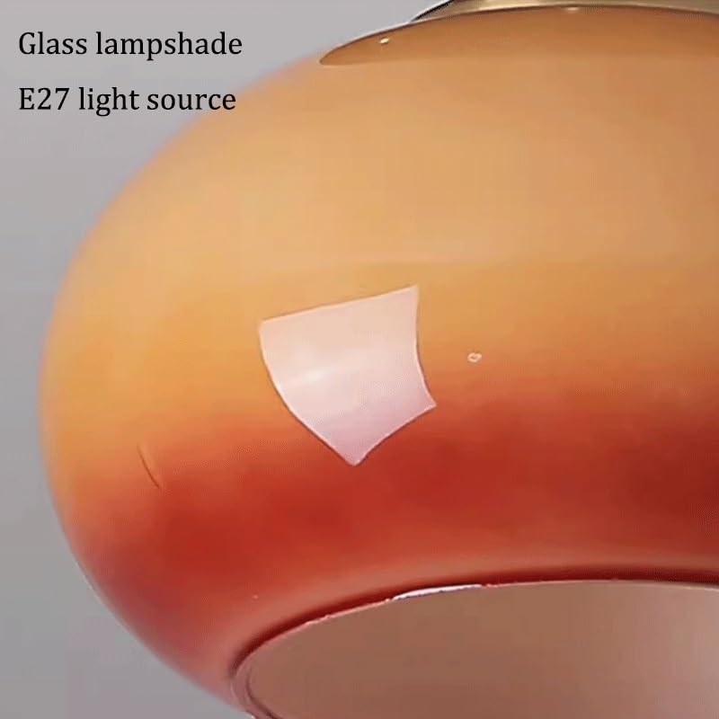 Plafonnier en verre rétro à intensité variable 3 couleurs avec douille E27 - 5