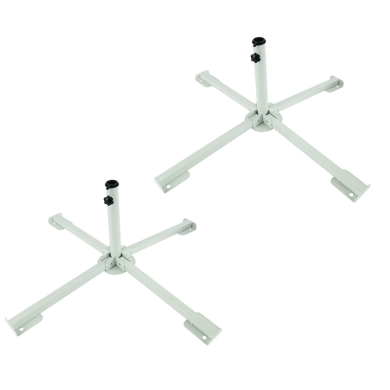 YaeTek 2Pcs Portable Beach Umbrella Stand Foldable Adjustable Patio Umbrella Base Holder, Outdoor Sunshade Anchor Holder (2 x Umbrella Base)