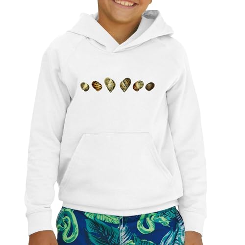 Sweat à capuche enfant escargots minimaliste en coton premium - 2