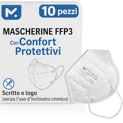 10 Mascherine FFP3 Colorate Certificate CE, Mascherina 5...