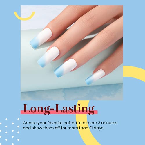 Image of Beetles Baby Blue Gel Polish, 15ml Blue Gel Nail Polish Soak Off Nail Art Manicure Salon DIY Design at Home Gifts for Woman