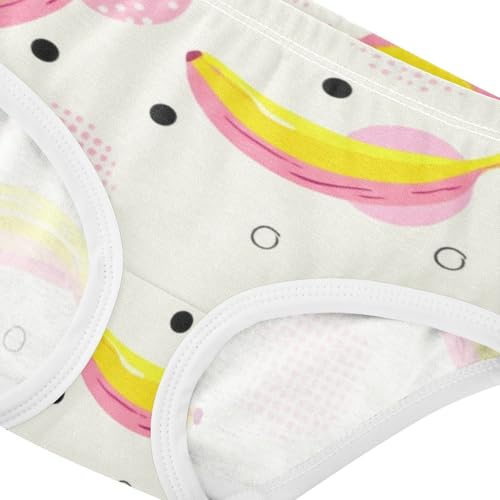 Yellow Bananas Pink Highlights Toddler Underwear Custom 2t Cotton Panties Little Girl Aesthetic Undies Kids Briefs4