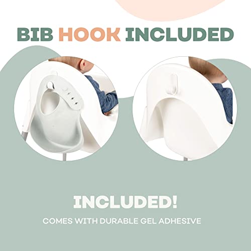 White Ikea High Chair Foot Rest Only - Bib Hook Included - Sits Flat - Compatible With Antilop Highchair - Adjustable & Dishwasher Safe - Blw Footrest Baby Led Weaning - Durable Abs Plastic 20" X 5" #TOP4