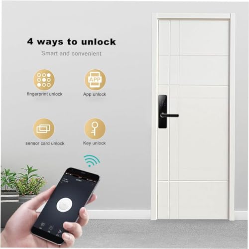 para fechadura de porta de entrada sem chave com cartes de aplicativo e teclado para e para casa-siz