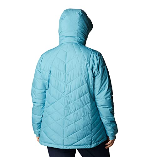Columbia Jaqueta feminina com capuz celestial, onda do mar, médio