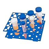 Moonlab Polypropylen Kombirack für Konische Zentrifugenröhrchen mit 30 x 15 ml und 20 x 50 ml Fassungsvermögen, Blau, 171 mm Breite, 63 mm Höhe