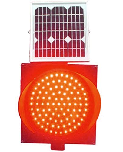 12" Red Solar Powered Flashing Beacon