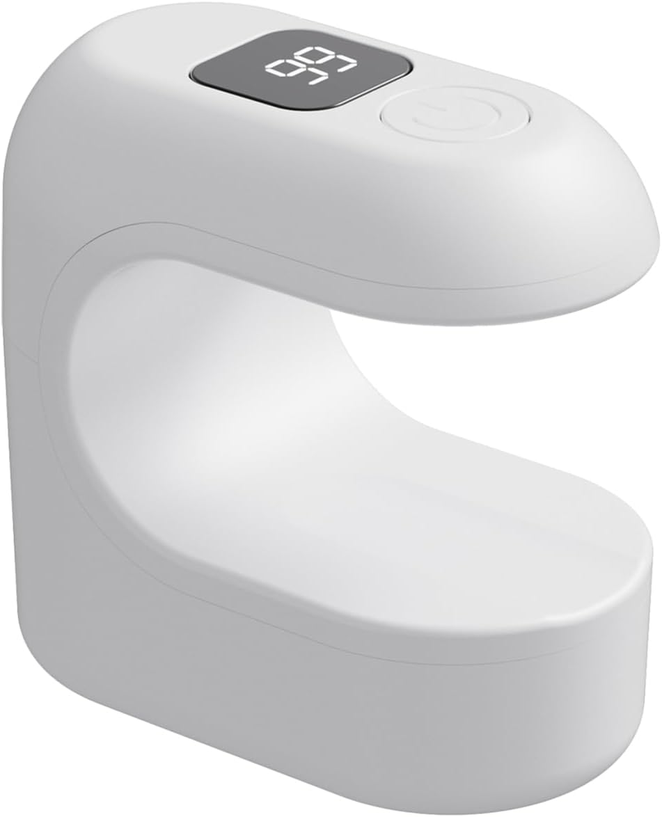 UV Nail Lamp, Intuitive Timer Settings, White, Small Curing Light, Polish Nail Dryer Curing Lamp, Effortless Portability, for Women, Girls, Professionals and Beginners