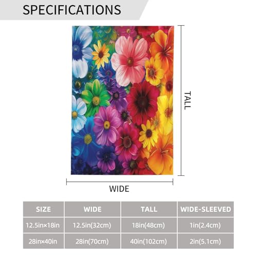 Drapeau de jardin résistant aux intempéries motif fleurs pour l'extérieur