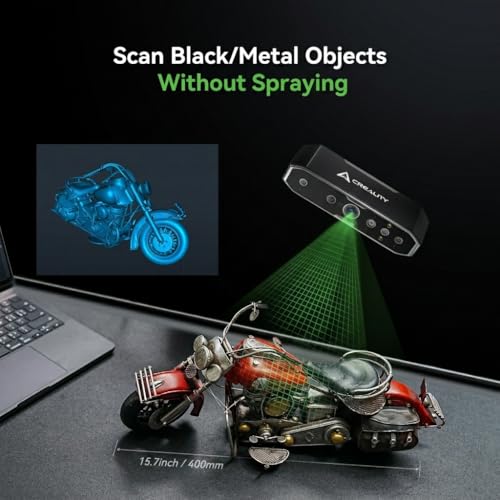 Image of Creality CR-Scan Otter 3D Scanner, Four Lenses for Color Scanning Objects /Bodies /Faces, Up to 0.03mm Accuracy, 20fps Speed, MacOS, Windows