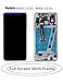 Screen Replacement for Huawei P30 Lite 24MP Original, MAR-L01A MAR-L21A MAR-LX1A LCD Touch Panel Display Digitizer Assembly Repair Parts with Kit（White with Frame）