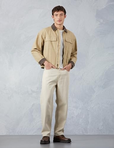 Image of Amazon Brand - Symbol Men's Baggy Fit Cotton Jeans | Mid Rise | Loose & Relaxed | Oversized Jeans Pant