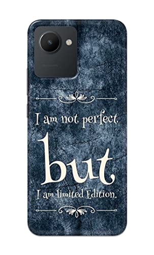 Image of Printed Hard Back Cover Case for Realme C30 | Realme C30s Back Cover (I Am Not Perfect I Am Limited Edition) -1803