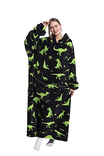 Lengthen Hoodie Blanket,Oversized Ultra Soft Warm Wearable Hooded Blanket Sweatshirt,One Size Fits All Adults Men Women - Image 4