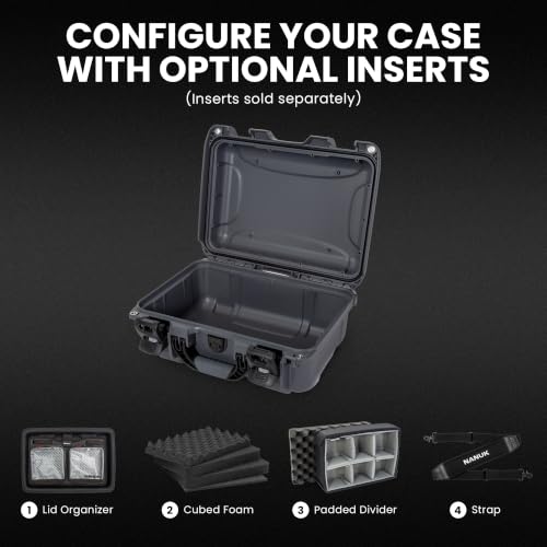 Image of NANUK 915 Empty Hard Case, IP67 Waterproof, Dustproof and Impact Resistant, 13.8 inch x 9.3 inch x 6.2 inch - Rugged Construction for Ultimate Protection, Made in Canada - Graphite