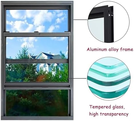 Lockable Sliding Glass Window for Food Trucks & Sheds - Folding Service Doors for Barns, Garages, Playhouses (30x100cm) - Ideal for Coffee & Cake Serving.