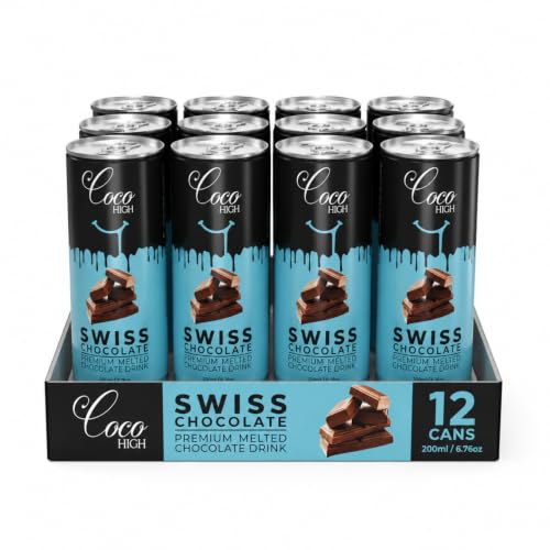 Image of CocoHigh Swiss Chocolate Drink 2.4L (12 x 200ml) | Luxury Chocolate Milkshake | Ready-to-Drink Chocolate Milkshake Beverage Made with Real Swiss Cocoa | No Added Preservatives