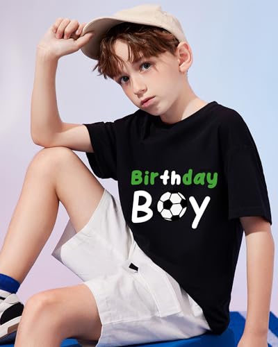 DDSOL Birthday Boy Shirt for Toddler Boy Soccer Football Basketball Birthday Short Sleeve Tshirt for Boy2