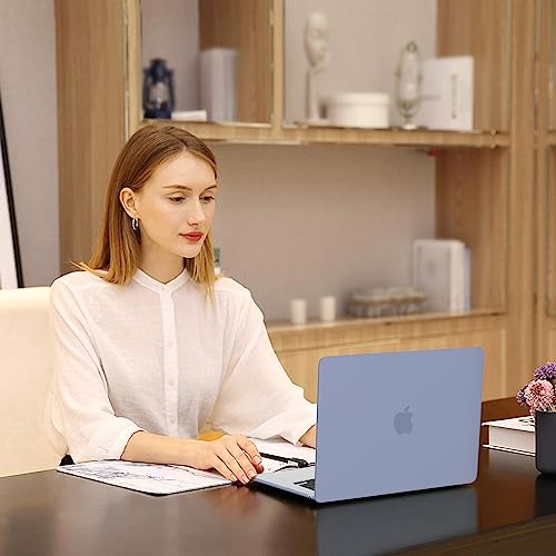 Image of MOSISO Compatible with MacBook Air 15 inch Case M4 M3 M2 2025 2024 2023 Release A3241 A3114 A2941 with Touch ID, Plastic Hard Shell Case&Keyboard Cover&Screen Protector&Storage Bag, Lavender Gray