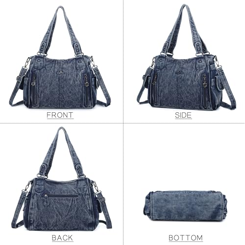Image of Angel Kiss Handbags for Womens Top-Handle Hobo Purse Roomy Casual Shoulder Bags PU Tote Satchel Purse for Women
