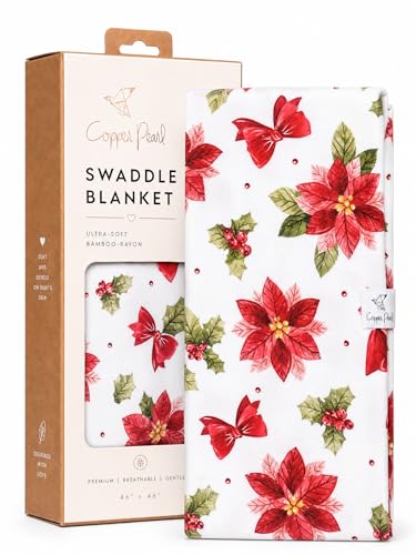 Image of Copper Pearl Swaddle Blankets for Newborns | Soft Stretchy Receiving Blankets for Boys and Girls | Large 46 x 46 Inch Baby Blankets | Lightweight and Breathable Swaddles | Holly Anne