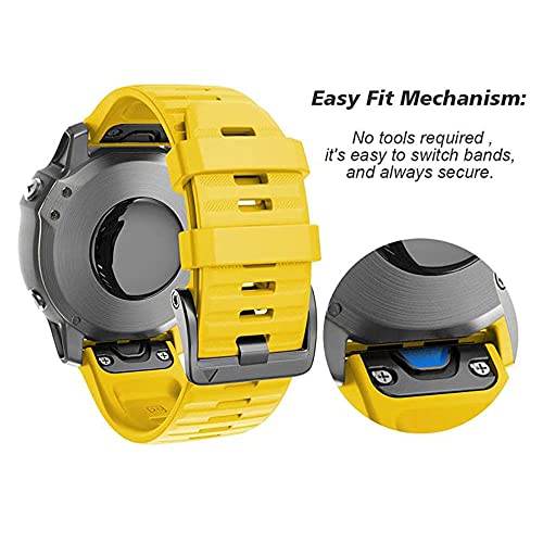 Correas de reloj de silicona para Garmin Fenix 6X Pro pulsera deportiva de recambio 4