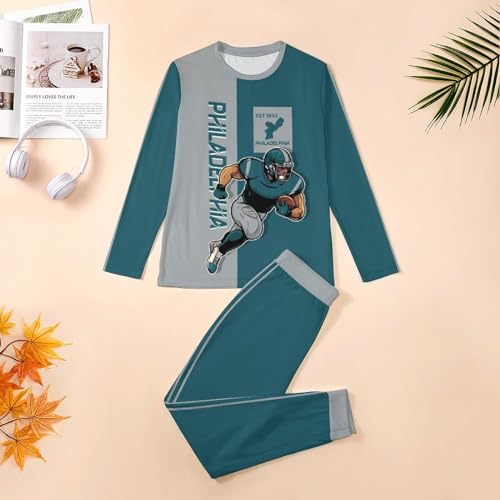 Personalized Long Sleeve Pajama Set for Men Custom Name Number Gift for Dad Son Husband3