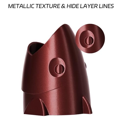 Image of TINMORRY Metallic PETG Filament 1.75mm, Rapid PETG 3D Printer Filament, PETG with a Rapid Flow Rate, Compatible with Bambu Lab FDM 3D Printer, 1KG 1 Spool, Metallic Dark Red