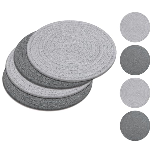 SHACOS 8 Inches Trivets for Hot Dishes, 4 Pieces