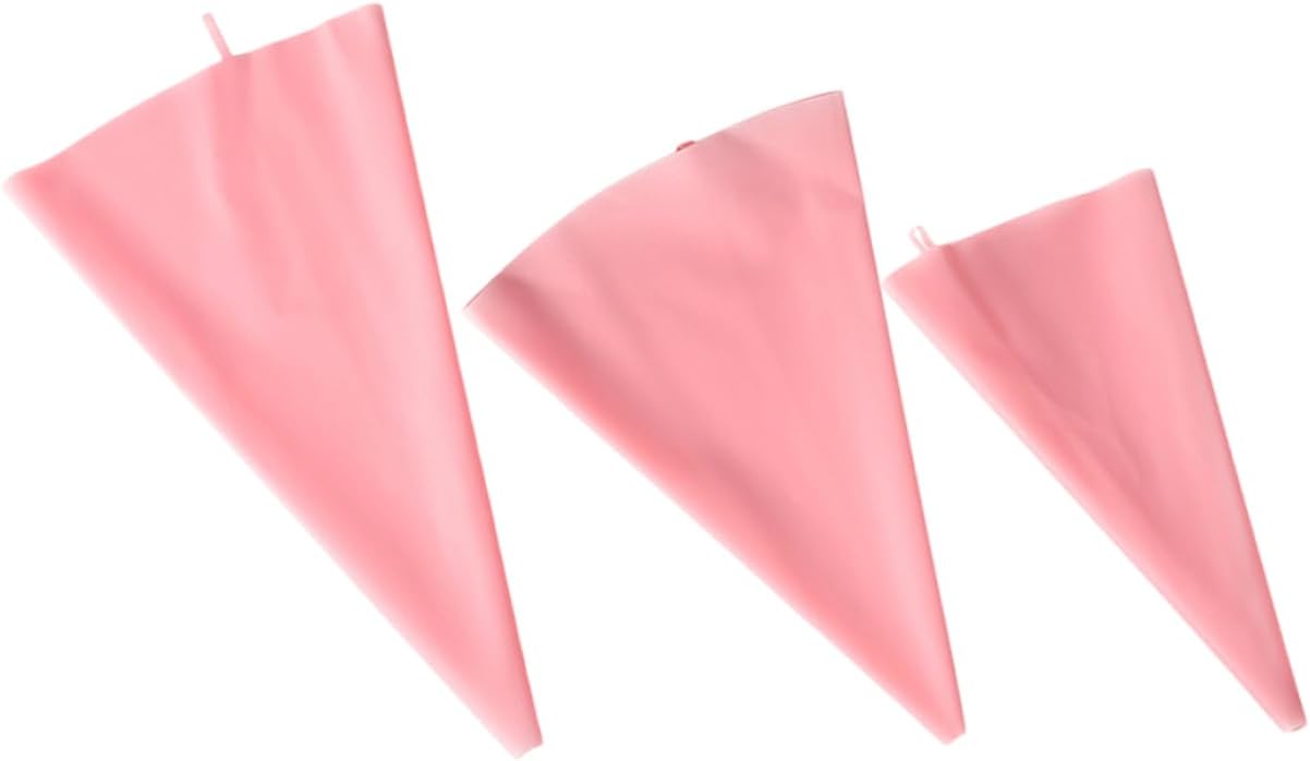 Halloween Season 3pcs Silicone Pastry Bags for Cake Decorating Pink