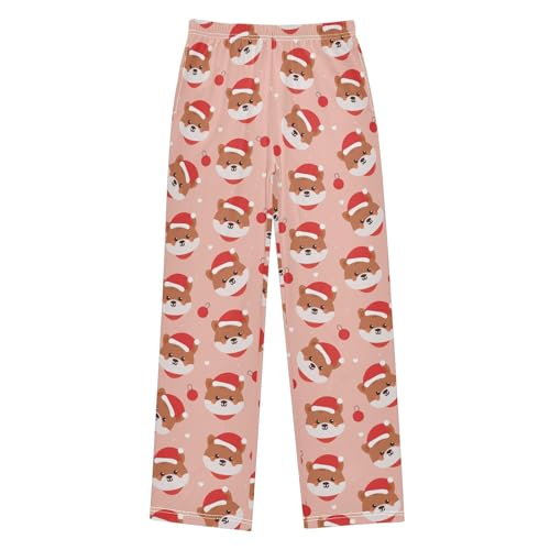 Boys' Pants Cartoon Puppy Christmas Stuff Long Bottoms Jogger Pants Elastic Waist Trousers with Pockets S-XL