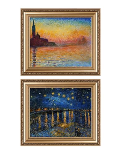 Monet and Van Gogh nightscape framed prints