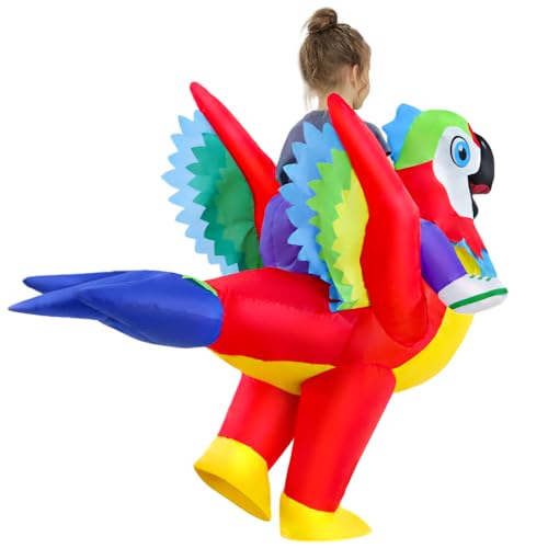 Disfraz Inflable de Loro para Niños 7-10 Años miniatura 6