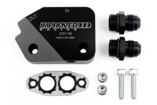 Improved Racing Egm-106 Low-Profile Oil Cooler Adapter For Gm Ls Engines, 8An #TOP1