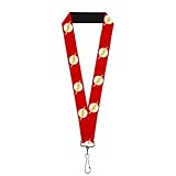 Buckle Down unisex adults Lanyard - 1.0' the Flash Logo6/Logo Monogram Reds/White/Ye Key Chain, Multicolor, One Size US