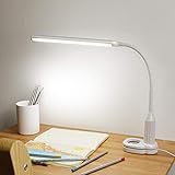 Fuente de luz de potencia: 5W 5W 24 LED Protección para los ojos Abrazadera Clip Luz Lámpara de mesa Stepless Dimmable Bendable USB Alimentado con sensor táctil Control de lectura Lámpara de escritorio-España