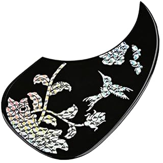 Vaguelly Pickguard De Guitare Acoustique Folk Protection Contre Chocs Professionnel Pickguard De Guitare Noir Blanc - Les Beatles, Paul McCartney, John Lennon, RIngo Starr, George Harrison