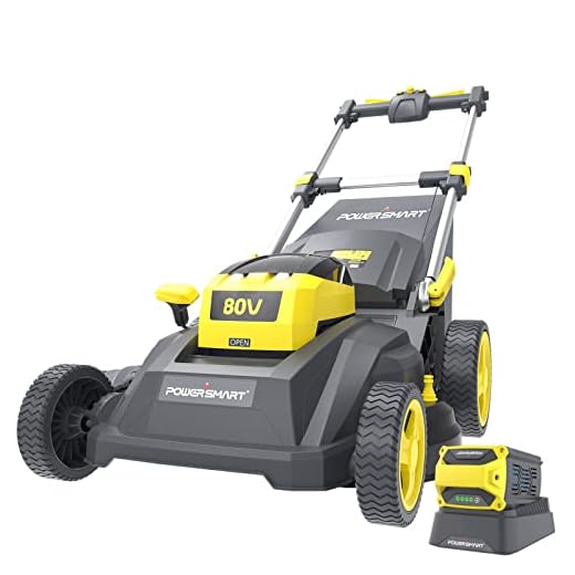 PowerSmart 26-Inch Self-Propelled Lawn Mower, 80V Lithium-Ion Dual-Force Cutting Cordless Lawn Mower with 6.0Ah Battery & Charger