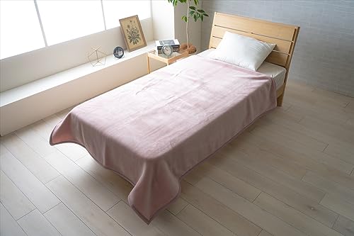 イケヒコ 寝具 掛け 寒さ対策 毛布 長方形 アカラ ピンク 約140×200cm シングル 洗濯機丸洗い 日本製 上質 高級 アクリル使用 なめらか あったか #1195670220110