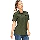 yeyity Hemdbluse Damen Kurzarm UV Schutz Wander Shirt Damen Atmungsaktiv Safari Hemd Schnelltrocknende Outdoorhemd,Sommer Tops (5076,Amy Green,L)