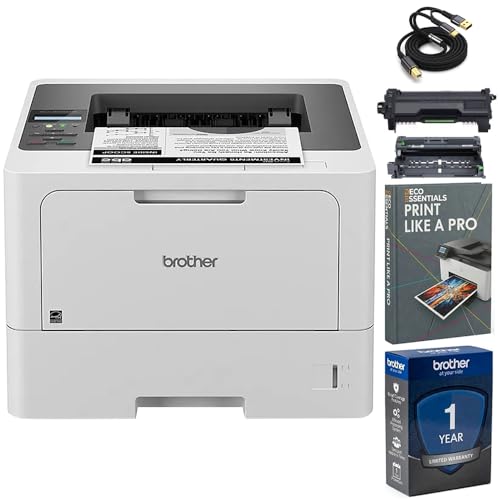 Brother HLL5210DW Wireless Monochrome Laser Business Printer 48 PPM Duplex Printing, Dual Paper...