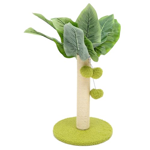 Rascador para gatos NUOBESTY con cuerda de sisal y bola de resorte miniatura 1
