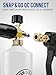 MEKOH Foam Cannon for Pressure Washer, 4000psi Car Wash Foam Gun, 1 Liter Foam Sprayer, Pressure Washer Soap Attachment with 1/4