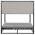 Anzio Daybed Doppel-Gartenliege Anthrazit Grau