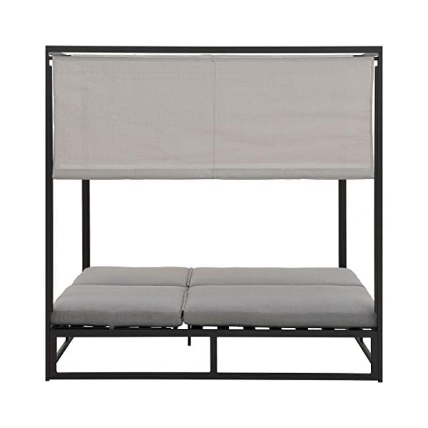 Anzio Daybed Doppel-Gartenliege Anthrazit Grau