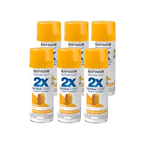 Rust-Oleum 249862-6PK Painter's Touch 2X Ultra Cover Spray Paint, 12 oz, Gloss Marigold, 6 Pack -  249862-6 PK