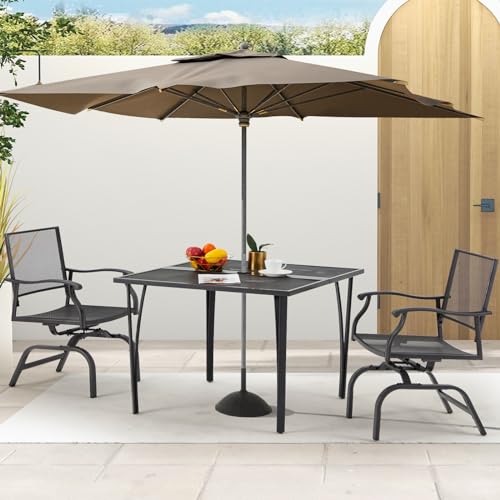 Danrelax 16202GY-PRO 35 Inch Outdoor Patio Dining Chairs Set Of 2 thumb #2