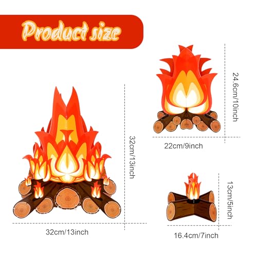 Feu de camp 3D en carton : décorez sans risque vos soirées - 2